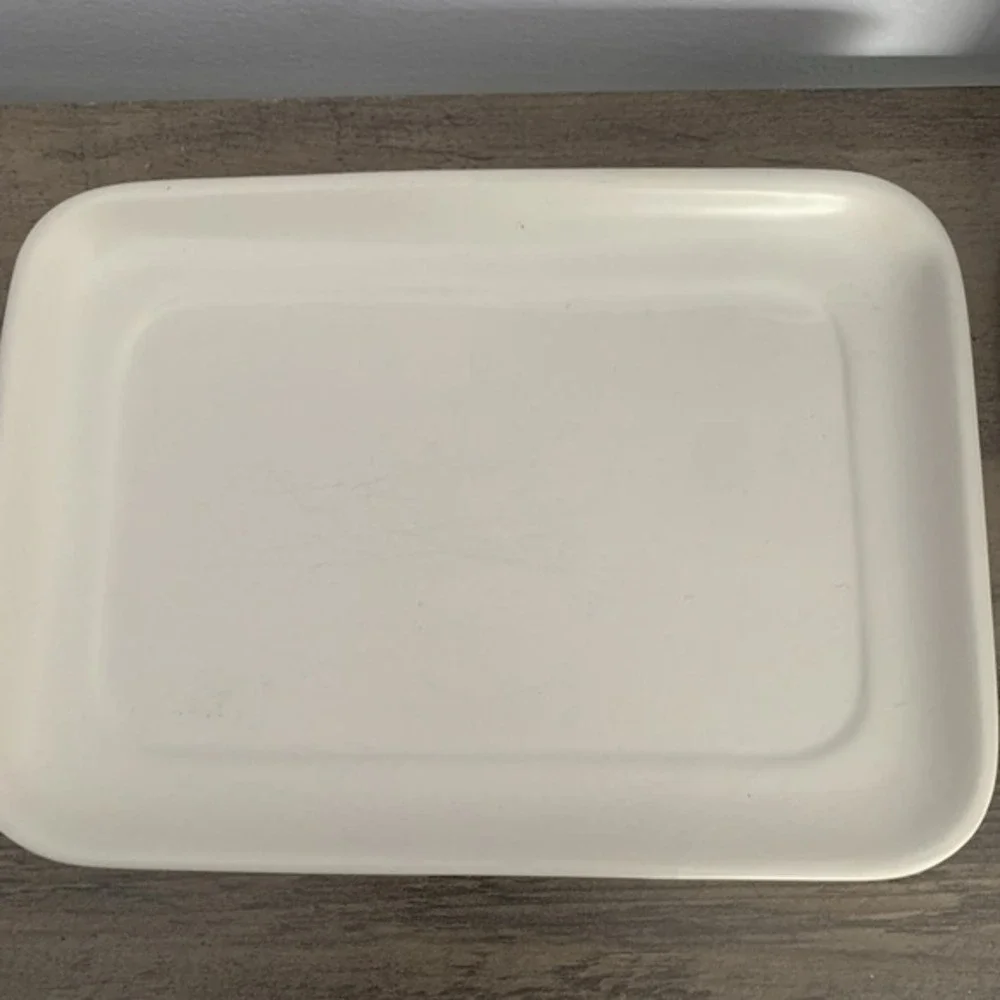 Large Crofton Soft White Farmhouse Cream Butter Dish Porcelain Neutral‎